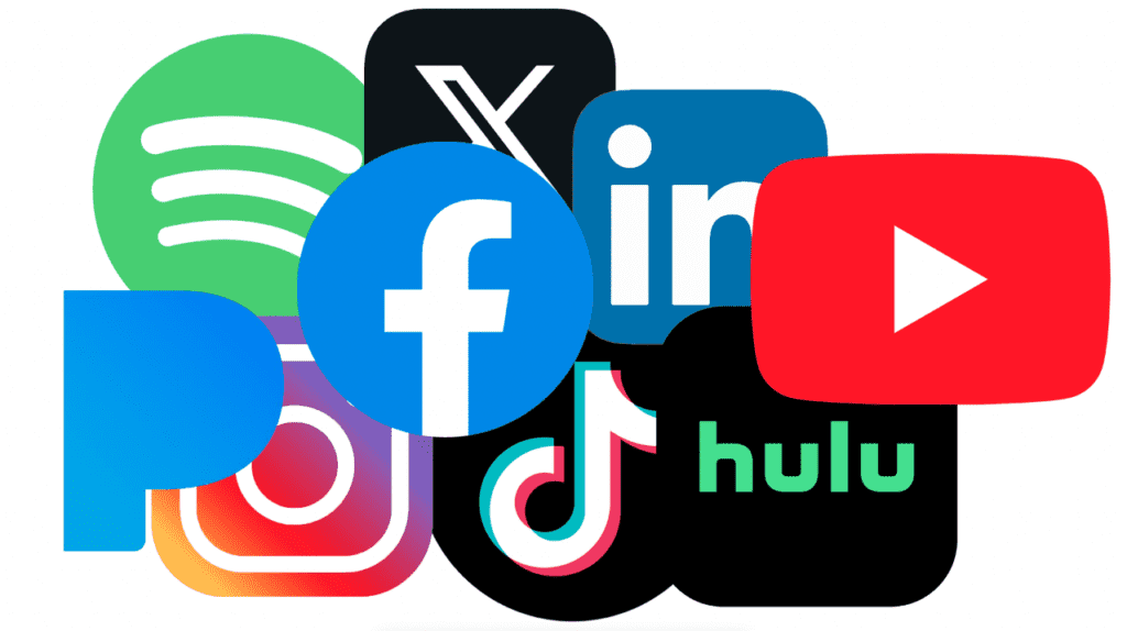 digital platforms logo collage